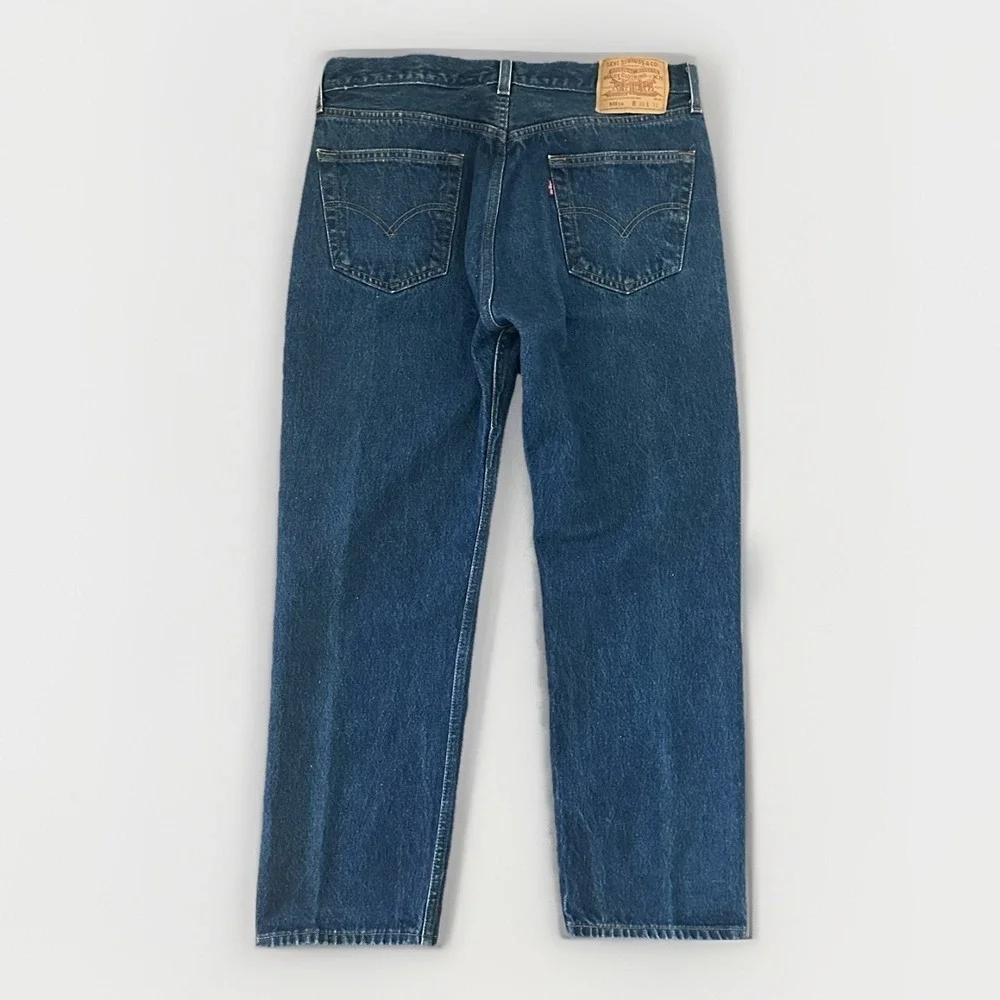 Vintage Levis 501XX Jeans Mens 36x31 Short Blue 90s Raw‎ Dark Denim 34x28